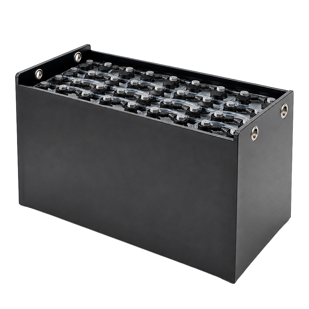 Gabelstaplerbatterie 48V 6PZS 690Ah (DIN-B) – technische Zeichnung mit Abmessungen