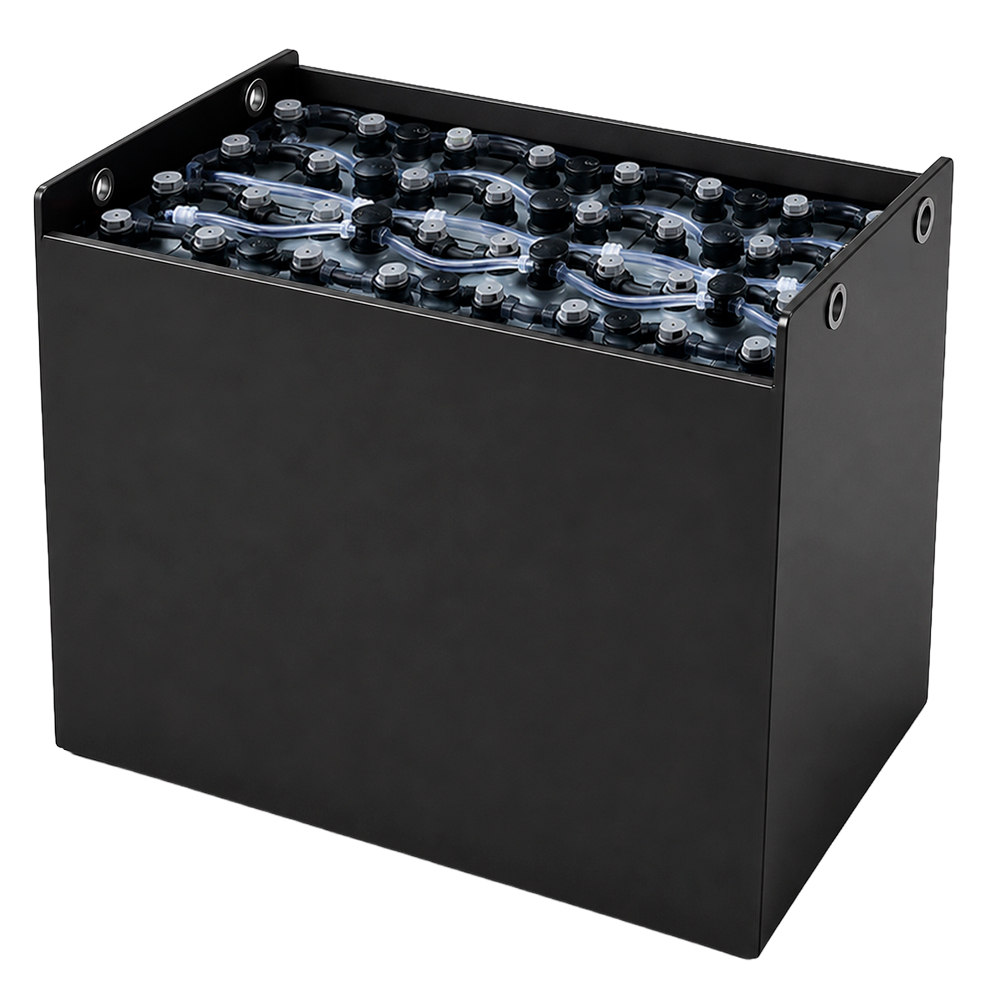 Gabelstaplerbatterie 48V 3PZS 465Ah (DIN-A) – technische Zeichnung mit Abmessungen