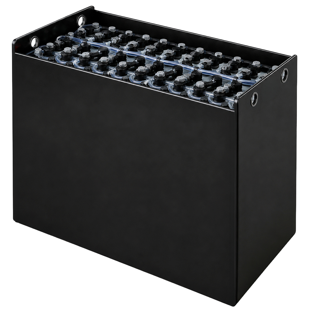 Gabelstaplerbatterie 48V 3PZS 375Ah (DIN-A) – technische Zeichnung mit Abmessungen