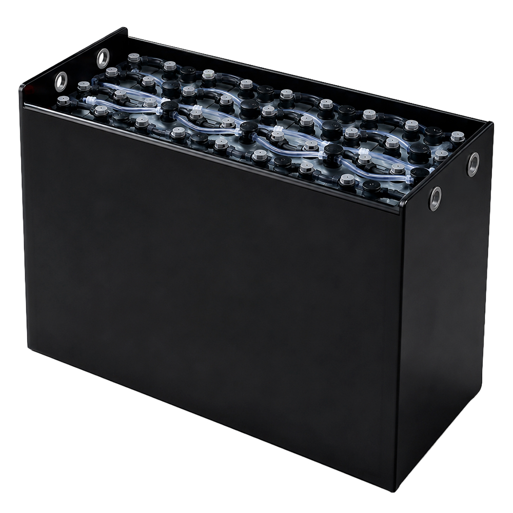 Gabelstaplerbatterie 48V 4PZS 620Ah (DIN-B) – technische Zeichnung mit Abmessungen